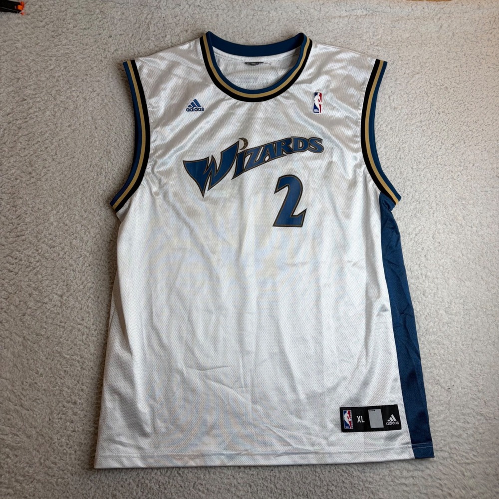 Adidas NBA Washington Wizards John Wall 2 Jersey White Mens XL Basketball